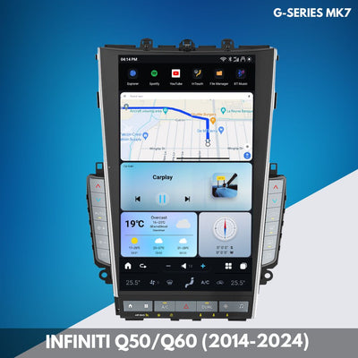 G-Series Android head unit for Infiniti Q50 front view