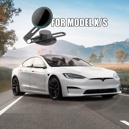 Tesla Car Rechargeable Phone Holder Mount showcasing wireless charging