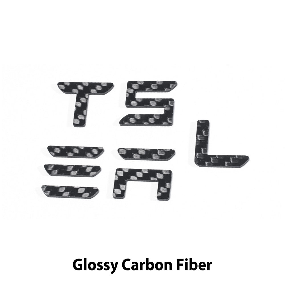 Model Y Juniper Carbon Fiber Emblem showcasing OEM fit