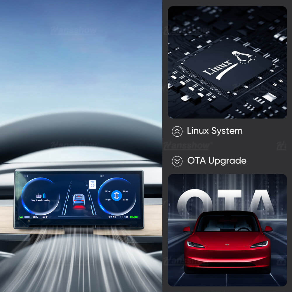 Model 3/Y F9 Touch Screen Smart Dashboard with CarPlay