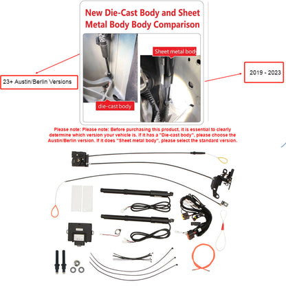 Model Y Power Frunk V5 and Trunk Kick Sensor installed view