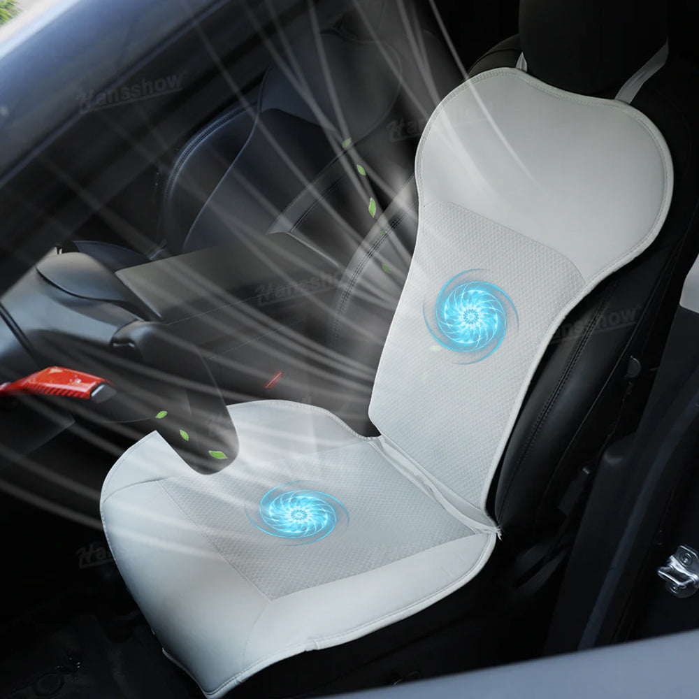 Model 3 & Y Cooling Seat Cover With Ventilated Breathable Seat Cushion - front view