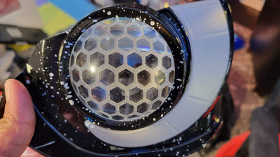 Etched lenses. Tight Honeycomb, Textured Frost angle view