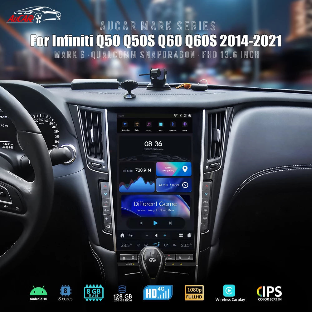 [CAJA ABIERTA] Pantalla estilo Tesla Serie G para Infiniti Q50 y Q60 (también conocido como Mark6 MK6)
