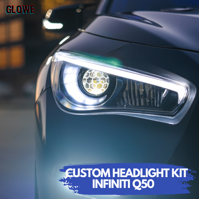 RGB Headlight Kit for Infiniti Q50 - front view