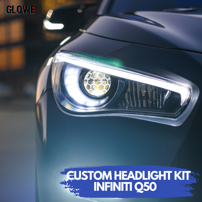 Kit de faros RGB para Infiniti Q50 (Glowe@SQUAREWHEELS)