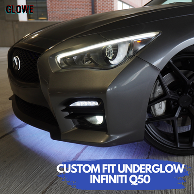 Q50 Premium RGB Underglow kit installed on vehicle